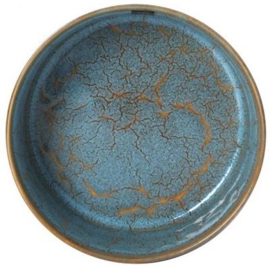 Μπωλ πορσελάνης μπλε/χρυσό 20,6x7,8εκ. «Scratch Blue»