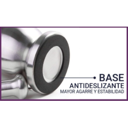 Γουδί με γουδοχέρι ανοξείδωτο και πλαστικό καπάκι 9,8x8,2εκ.