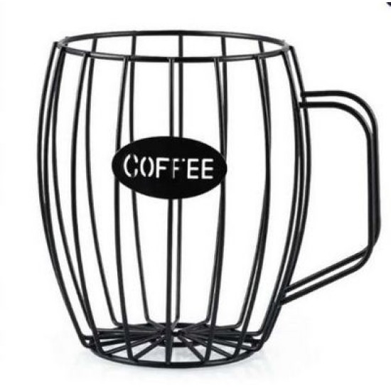 Βάση μεταλλική για κάψουλες μαύρη 13,5x12x18εκ.