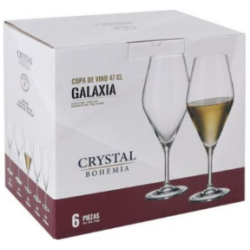Σετ 6 ποτήρια κρασιού κρυστάλλινα 470ml Galaxia