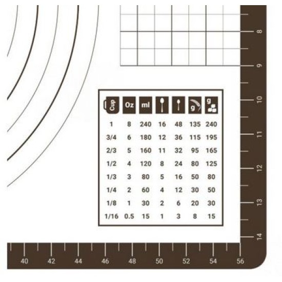 Επιφάνεια σιλικόνης ζαχαροπλαστικής μαύρη 60x40εκ.