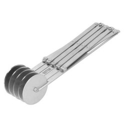 Κόπτης ζύμης με 5 τροχούς με ομαλά χείλη 24x5,7x5,1εκ.