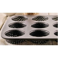 Φόρμα τάρτας διάτρητη αντικολλητική 12 θέσεων 29x22x3,2εκ.