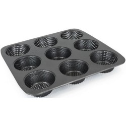Φόρμα τάρτας διάτρητη αντικολλητική 12 θέσεων 29x22x3,2εκ.