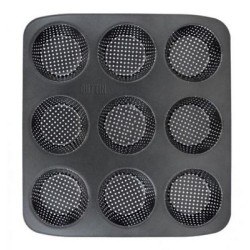 Φόρμα τάρτας διάτρητη αντικολλητική 9 θέσεων 32x30x3,2εκ.