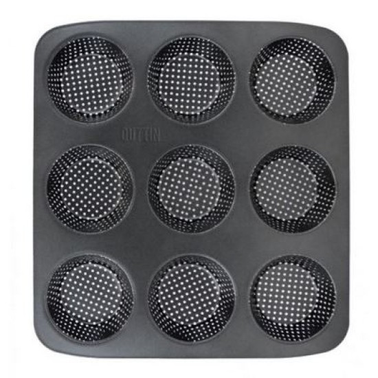 Φόρμα τάρτας διάτρητη αντικολλητική 9 θέσεων 32x30x3,2εκ.