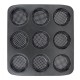 Φόρμα τάρτας διάτρητη αντικολλητική 9 θέσεων 32x30x3,2εκ.