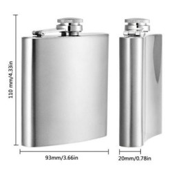 Φλασκί ανοξείδωτο 9,3x2x11εκ. 180ml