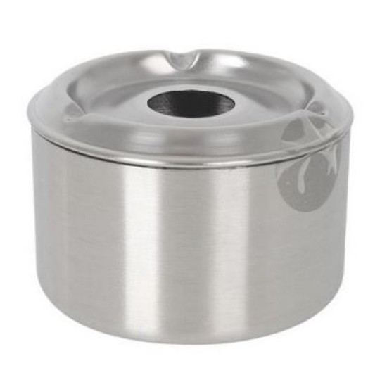 Σταχτοδοχείο ανοξείδωτο αντιανεμικό 9x6εκ.