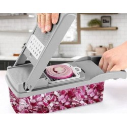 Τρίφτης μαντολίνο πλαστικό ABS με κάδο, πιάστρα 7 λεπίδες, αυγοδιαχωριστή, βουρτσάκι