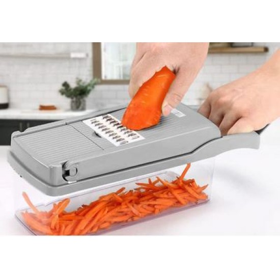 Τρίφτης μαντολίνο πλαστικό ABS με κάδο, πιάστρα 7 λεπίδες, αυγοδιαχωριστή, βουρτσάκι