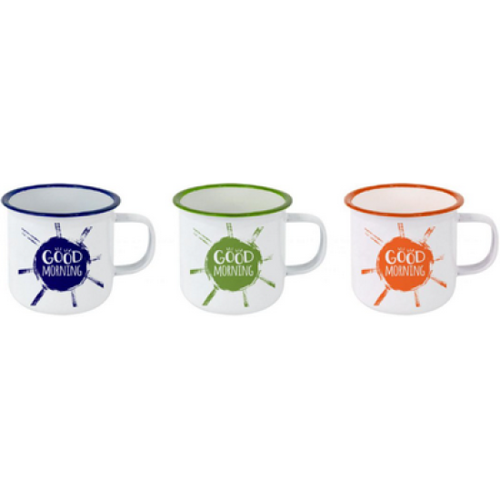 Κύπελο επισμαλτωμένο 350ml 3 χρώματα