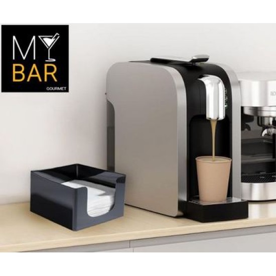 Χαρτοπετσετοθήκη πλαστική μαύρη 12,8x12,8x8εκ.