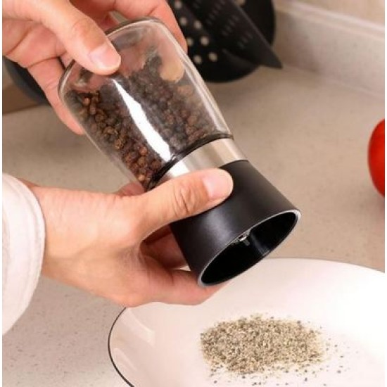 Μύλος αλατιού/πιπεριού με κεραμικό μύλο γυαλί/πλαστικό 6,5x13εκ.