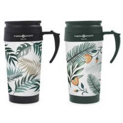 Κύπελο-θερμός ανοξείδωτο με χερούλι 2 χρώματα 400ml