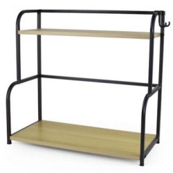 Ραφιέρα κουζίνας μέταλλο/ξύλο 2 χρώματα 44,5x20x41,5εκ.