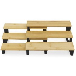 Σετ 2 ραφιέρες 3 επιπέδων μέταλλο/ξύλο 2 χρώματα 30x22,8x10,3εκ./30x24,5x12,3εκ.