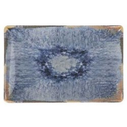 Πιατέλα κεραμική μπλε/καφέ 20x13x2εκ. «Aelia»