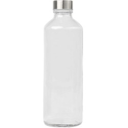 Μπουκάλι γυάλινο με μεταλλικό καπάκι 1L Plain