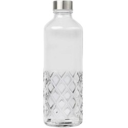 Μπουκάλι γυάλινο με μεταλλικό καπάκι 1L Diamond