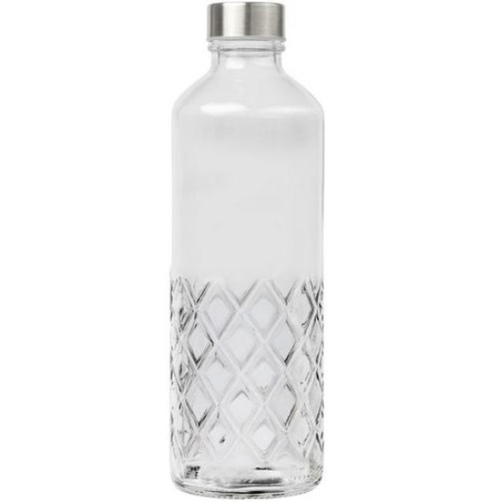 Μπουκάλι γυάλινο με μεταλλικό καπάκι 1L Diamond