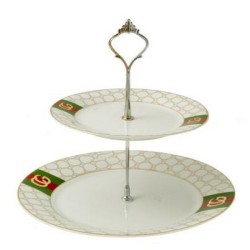 Ορντεβιέρα διώροφη πορσελάνης 26,7/19εκ. "Gucci"