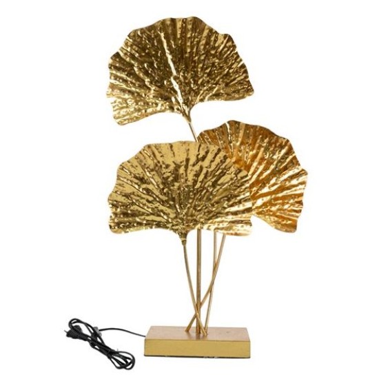 Φωτιστικό επιτραπέζιο μεταλλικό χρυσά φύλλα 41x12x65,5εκ.