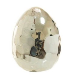 Πασχαλινό αυγό κεραμικό χρυσό 6,6x6,6x8εκ.