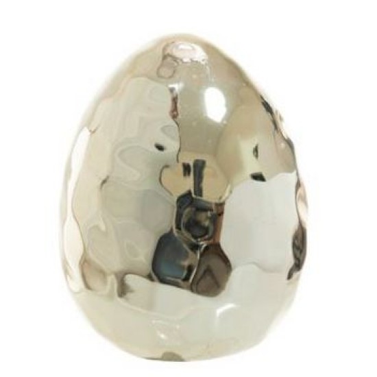 Πασχαλινό αυγό κεραμικό χρυσό 6,6x6,6x8εκ.