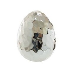 Πασχαλινό αυγό κεραμικό ασημί 8,5x8,5x10,2εκ.