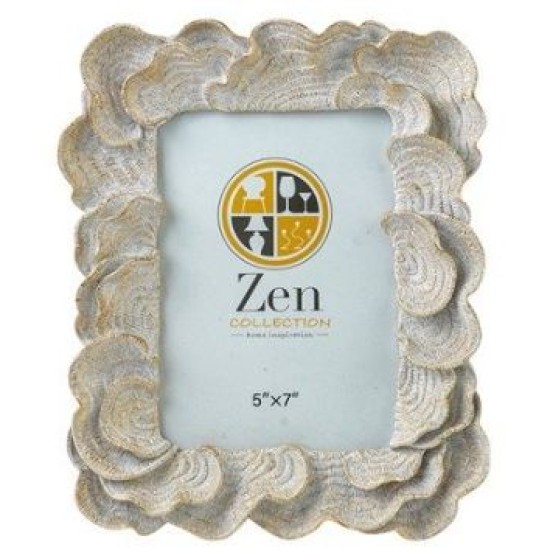 Κορνίζα polyresin χρυσή με κοράλια 15x20εκ.