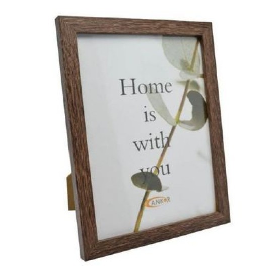 Κορνίζα ξύλινη καφέ χρώμα 24x30εκ.