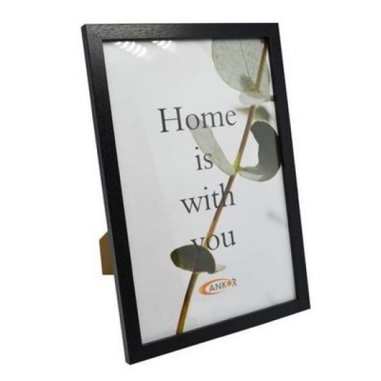 Κορνίζα ξύλινη μαύρο χρώμα 24x30εκ.