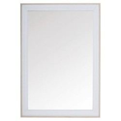 Καθρέπτης τοίχου ξύλινος καφέ/λευκό 50x70x2εκ.