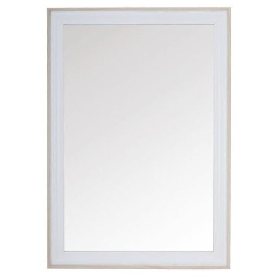 Καθρέπτης τοίχου ξύλινος καφέ/λευκό 40x60x2εκ.