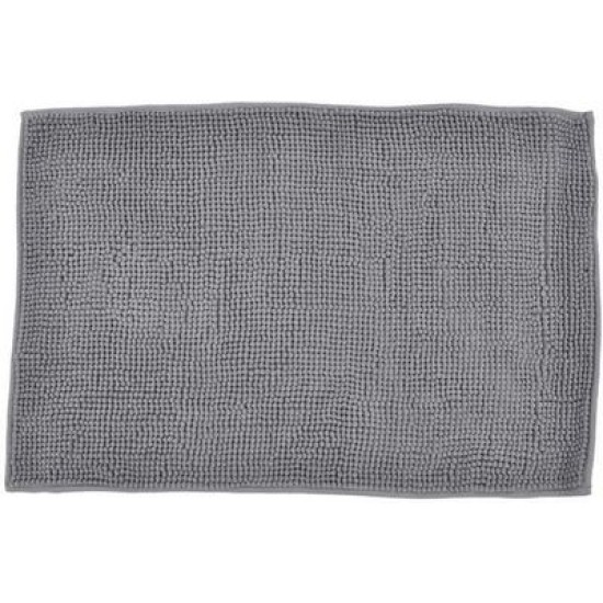 Πατάκι μπάνιου πολυεστερικό αντιολισθητικό ανθρακί 1200gsm 80x50εκ.