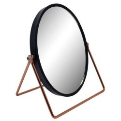 Καθρέπτης επιτραπέζιος πλαστικός μαύρο/rose gold 17x8,8x20εκ.