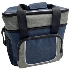 Ισοθερμική τσάντα 2 θέσεων μπλε/γκρι 30x22x34εκ. 22L