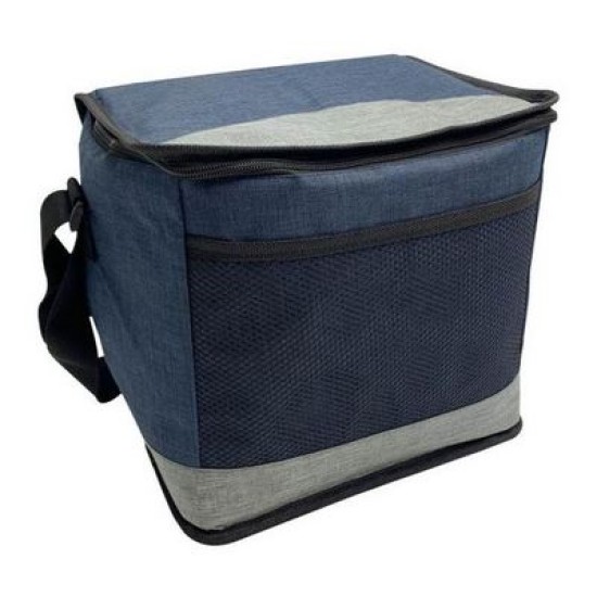 Τσάντα ισοθερμική μπλε/γκρι 21x15,5x21εκ. 5L