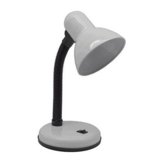 Φωτιστικό γραφείου μεταλλικό γκρι 30εκ. Ε27-40W