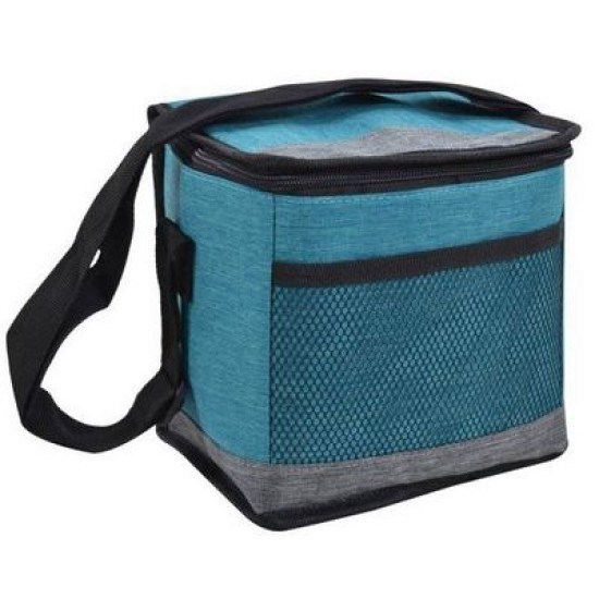 Τσάντα ισοθερμική πετρόλ/γκρι 21x15,5x21εκ. 5L