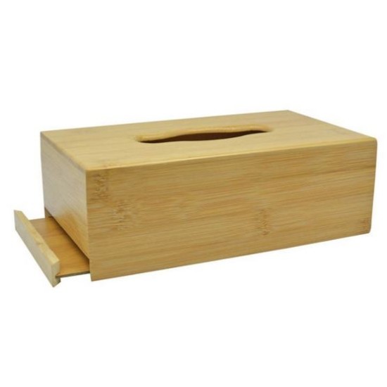 Θήκη για χειροπετσέτες επιτραπέζια ξύλινη μπαμπού 25x14x8,5εκ.