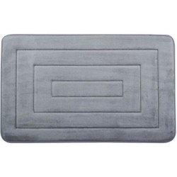 Πατάκι μπάνιου memory foam αντιολισθητικό SBR γκρι 80x50εκ.
