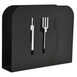 Χαρτοπετσετοθήκη μεταλλική μαύρη 15x4,5x13εκ.