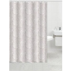 Κουρτίνα μπάνιου πολυεστερική 180x200εκ. 90gsm γκρι λεοπάρ