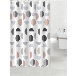 Κουρτίνα μπάνιου πολυεστερική 180x200εκ. 90gsm κύκλοι
