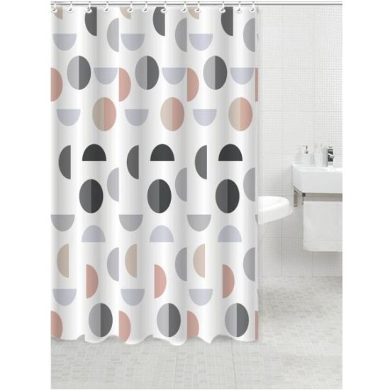 Κουρτίνα μπάνιου πολυεστερική 180x200εκ. 90gsm κύκλοι