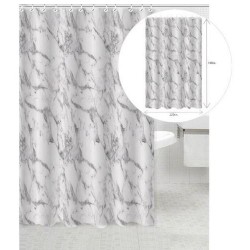 Κουρτίνα μπάνιου πολυεστερική 90gsm 220x180εκ. όψη μάρμαρο