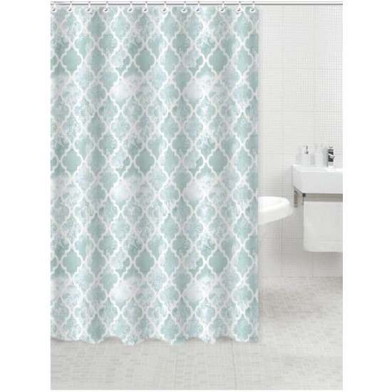 Κουρτίνα μπάνιου πολυεστερική 180x200εκ. 90gsm πετρόλ