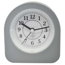 Ρολόι-ξυπνητήρι πλαστικό αθόρυβο γκρι ματ 9,4x3,8x10,3εκ.